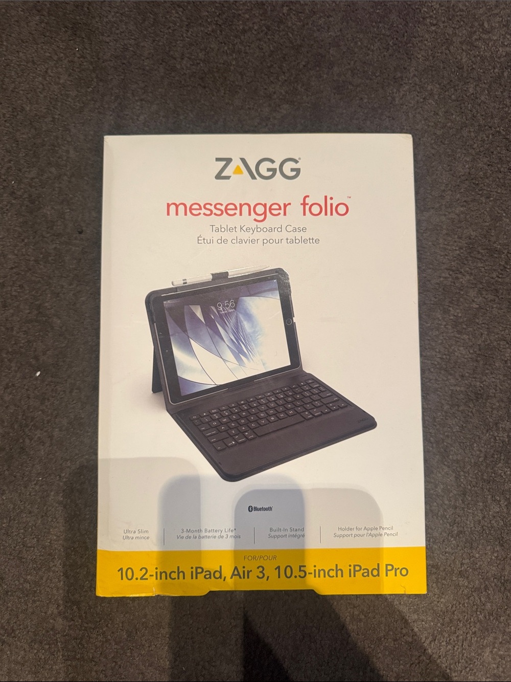 ZAGG Messenger Folio Tablet Keyboard Case — Black